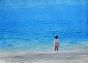 Mer turquoise et enfants en été radieux